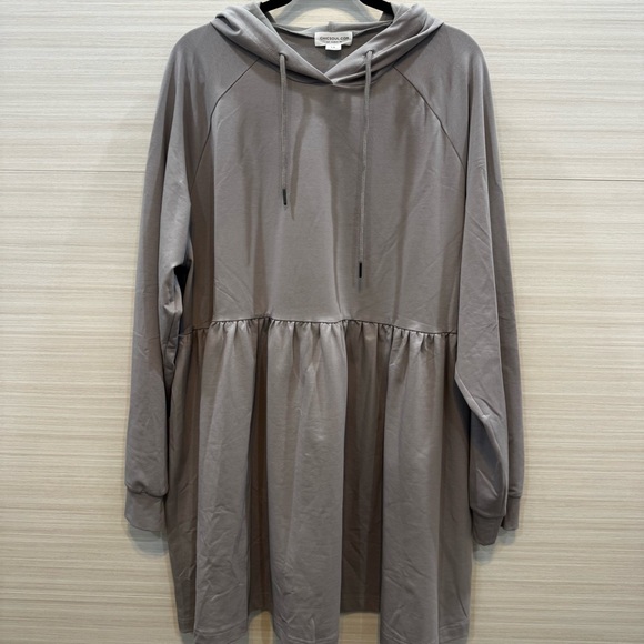Chic Soul Gray Cotton Hoodie Mini Dress size 1X - Picture 1 of 5